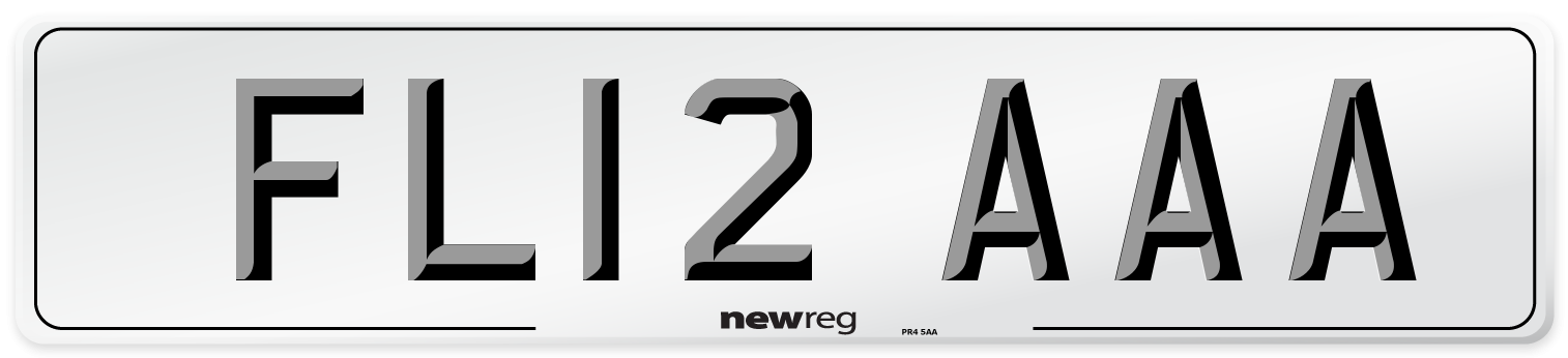 FL12 AAA Number Plate from New Reg